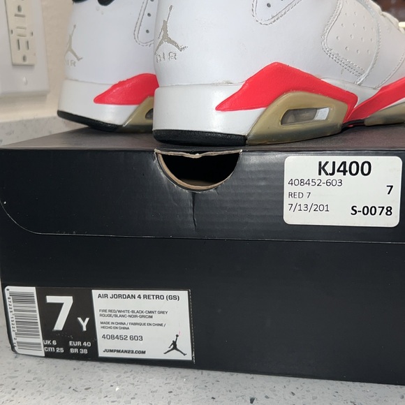 Air Jordan 6 Retro 'White Infrared' 2014 7Y - Picture 4 of 7